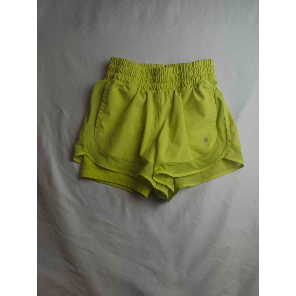 Layer8 Shorts Womens Size XS Lime Green Athletic Running Performance Gym Activew
